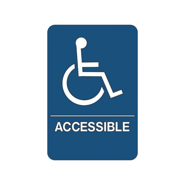 Bsc Preferred Wheelchair Accessible ADA Compliant Plastic Sign SN100 - main